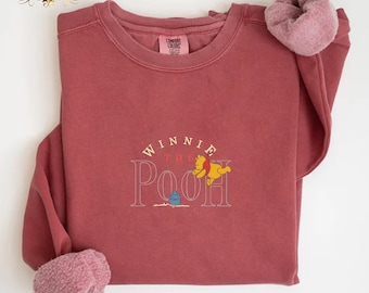 Embroidered Winnie The Pooh Honey Sweatshirt, Bear Sweater, Pooh Sweatshirt, Gift for Birthday Sweatshirt