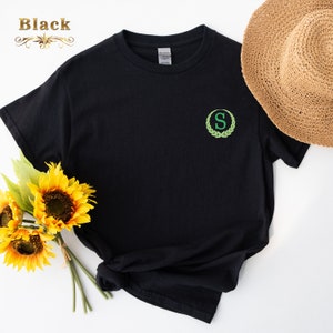 Embroidered Monogram Tshirt, Monogram Shirt, Monogrammed Pocket Tee, Bridesmaid Shirts, Teacher Shirt, Bridesmaid Gift, Monogram Tee