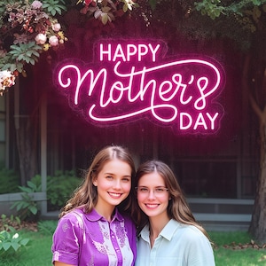Letreros de neón para el Día de la Madre, luz de neón LED personalizada para fiesta del Día de la Madre, regalo para el Día de la Madre, decoración de la habitación del hogar, regalo personalizado para mamá