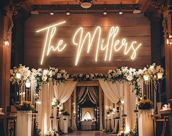 Custom Wedding Neon Sign, Battery Operated Upgrade Available | Wedding Neon Sign for Reception | LED Acrylic Sign with Free Dimmer