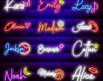 Custom Name Neon Sign | Gifts for Kids | Neon Lights｜Teenage Girls Gifts | Nursery Name Sign | LED Name Sign｜Wall Decor | Christmas Gifts
