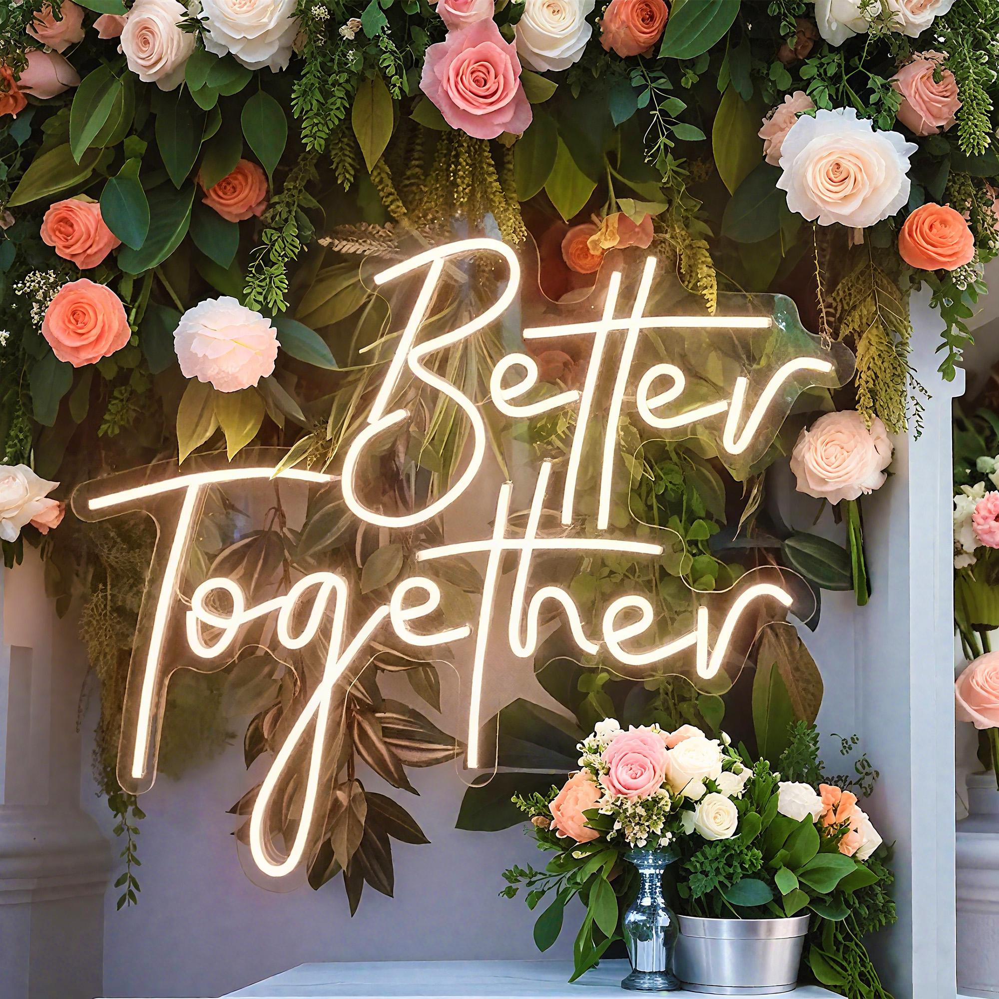 結婚式 ネオンサイン ネオンライト better together ネオンサインウェディングBetter Togetherネオンサイン、ウェディング
