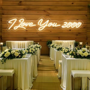 I Love You 3000 Neon Sign Wedding Neon Sign Led Light Custom Neon Sign Bedroom Home Wall Art Decor Wedding Party Decor Personalized Gifts