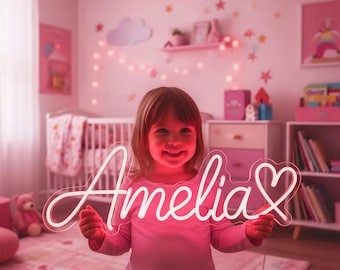 Custom Name Neon Sign for Kids Personalized Neon Sign for Bedroom Custom LED Lights Kids Room Decor, Home Decor Birthday Gift for Kids