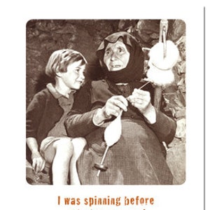 Grußkarte für Spinner lustige humorvolle Geschenk für Faser Künstler handgefertigt - Trust Me...