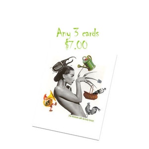 Greeting Cards Original Funny Art Special 3 cards