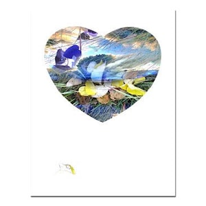 Collage de photographie Original à nuages orageux de carte de voeux coeur n ° 5