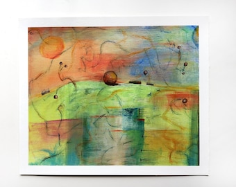 Dawn Acrylic Painting Original Art Work on Paper
