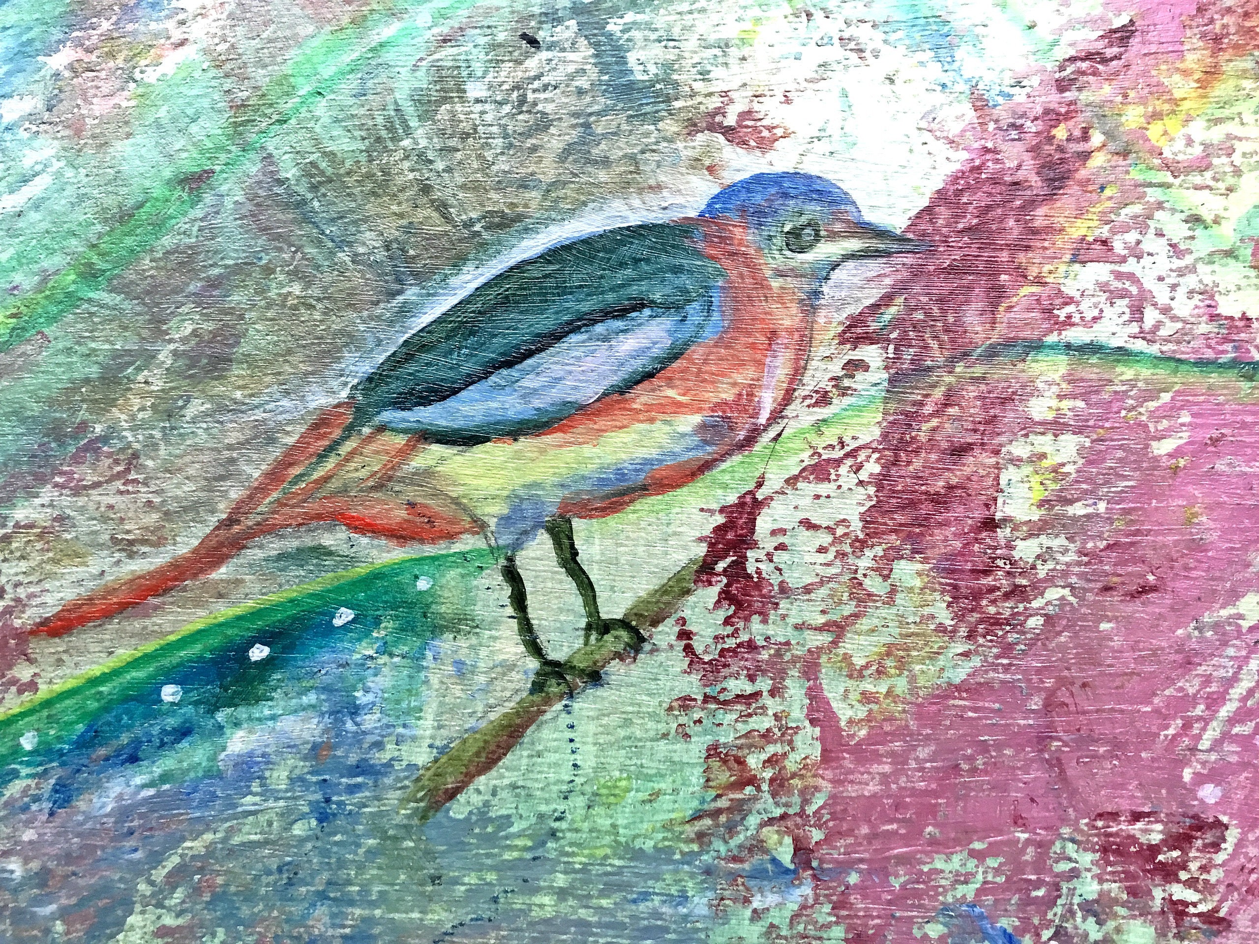 Lost Birds Moment of Zen Series Acrylic Painting Original Art - Etsy