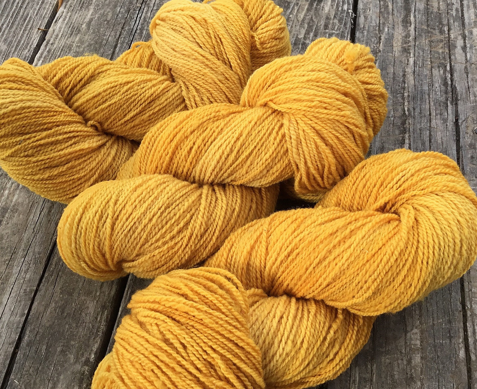 Hand Dyed Organic Wool Yarn Mustard Yellow 2ply 340 yards Etsy