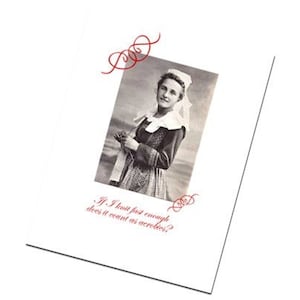 Cadeau pour tricoteuse Note carte drôle rétro Vintage conception lunatique