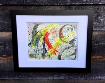 Untitled Moment of Zen Acrylic Painting Original Art Work on Paper