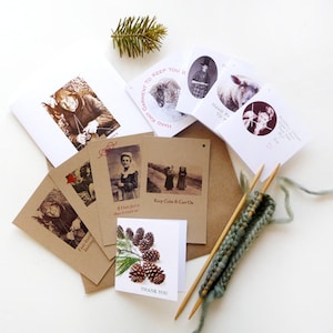 Regalos para knitters Gauge Cards Nota Tarjetas Funny Original Collection Retro Diseño Hecho a mano