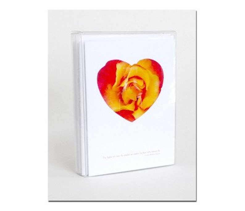 Greeting Card, Valentine, Heart Card with Rose, Handmade I Love You Card Number 2 image 2