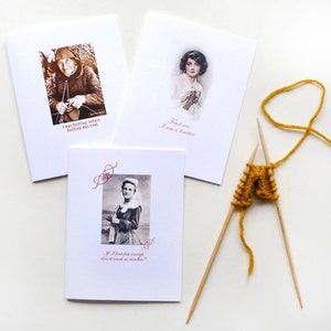 Geschenke für Strickerinnen Grußkarten Retro Original Design handgefertigt