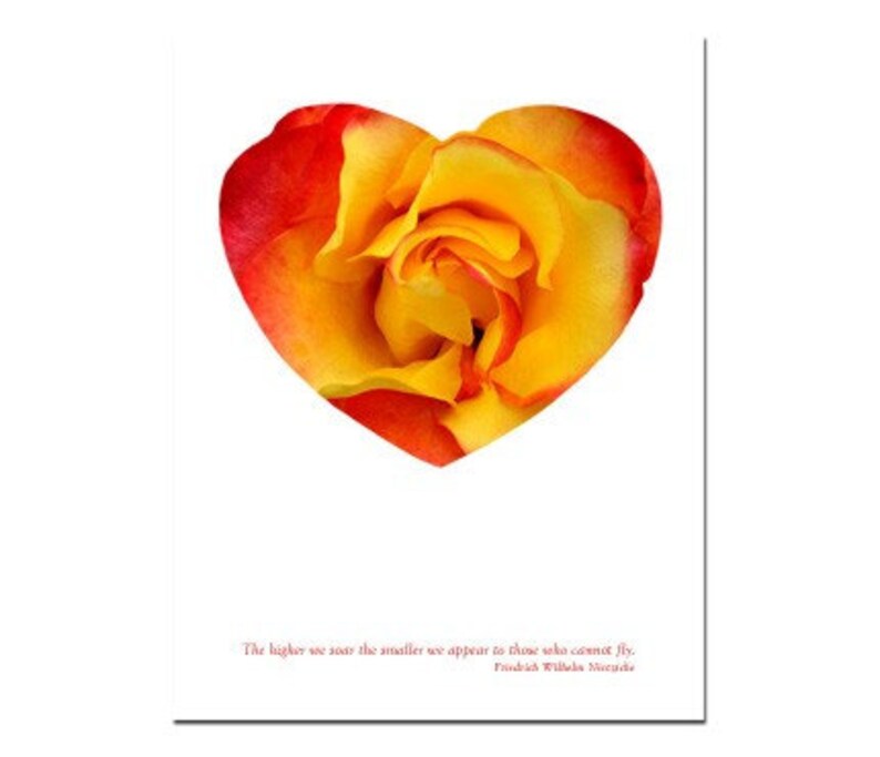 Greeting Card, Valentine, Heart Card with Rose, Handmade I Love You Card Number 2 image 1