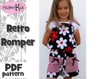 The Retro Romper Sizes 6mths-6yrs Pattern