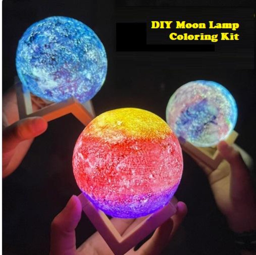 DIY Moon Lamp Coloring Kit - Etsy
