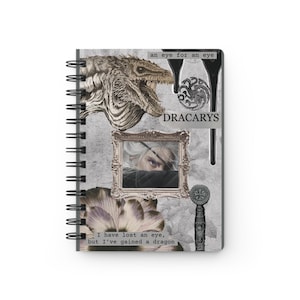Aemond Targaryen Notebook – House of the Dragon Journal, Vhagar & Fire and Blood Inspired Gift