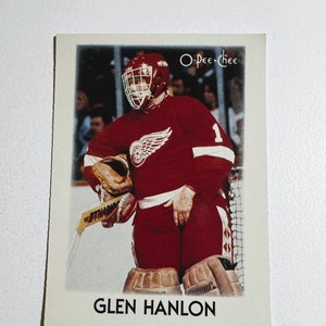 1987 Mini O-Pee-Chee Hockey Leaders Card # 14 Glen Hanlon