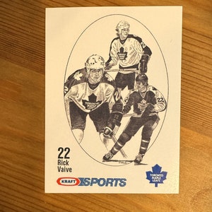 1987 Kraft Sports Drawings Carte de hockey Rick Vaive #22 Maple Leafs de Toronto