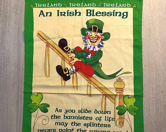 Irish dish tea towel Celtic artwork Treasures Ireland cotton linen kitchen Irish dish tea towel Celtic artwork Treasures Ireland cotton linen kitchen