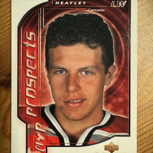 Carte de hockey # 211 Dany Heatley, joueur par excellence des Espoirs Upper Deck 2000