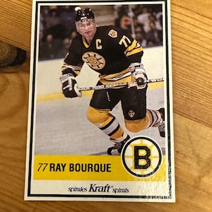 Carte de hockey n° 3 Spirales Kraft 1990-1991, Ray Bourque, version boîte, Bruins de Boston