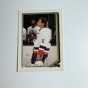 Carte de hockey Mini O-Pee-Chee 1987 n° 247 Denis Potvin