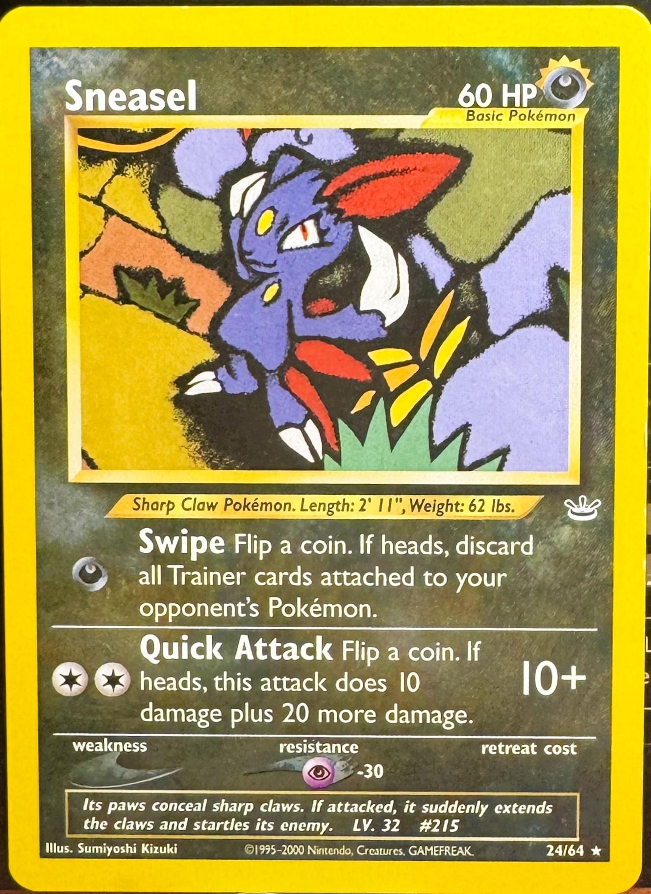 pokemon card sneasel TCG - s10P - 042/067 (C) Mint / near mint condition trading card Pokemon TCG Hisuian Sneasel 092/189