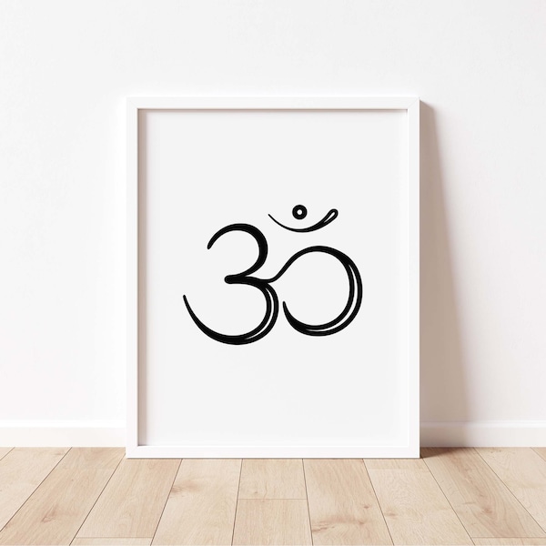 Yoga Art Print, Om, Wall Art, Poster