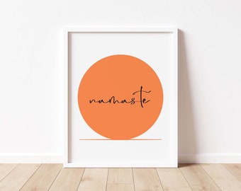 Namaste Yoga Art Print, Spiritual Wall Decor, Yoga Teacher Appreciation Gift