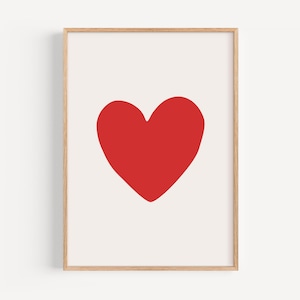 Red heart poster