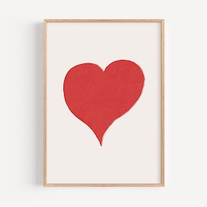 Red heart poster
