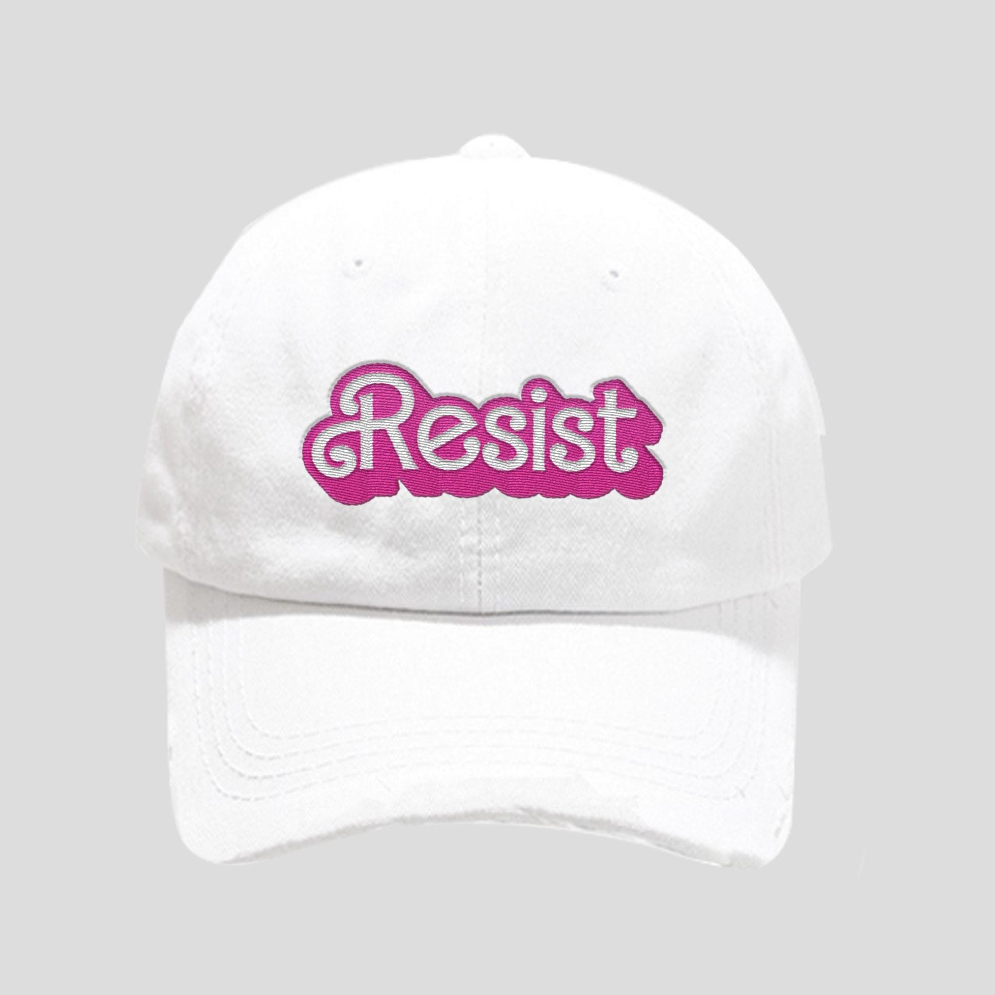 Discover Resist Pink Embroidered Hat, Anti Trump Hat, Subtle F Trump Cap, Anti Donald Hat