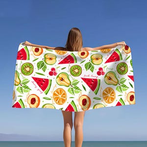 Subtle Anti - Trump Hand Towels, Summer Fruit Kitchen Towel, Sarcastic Liberal, FDT Beach Towel Gift for Her, Funny Political Home Decor