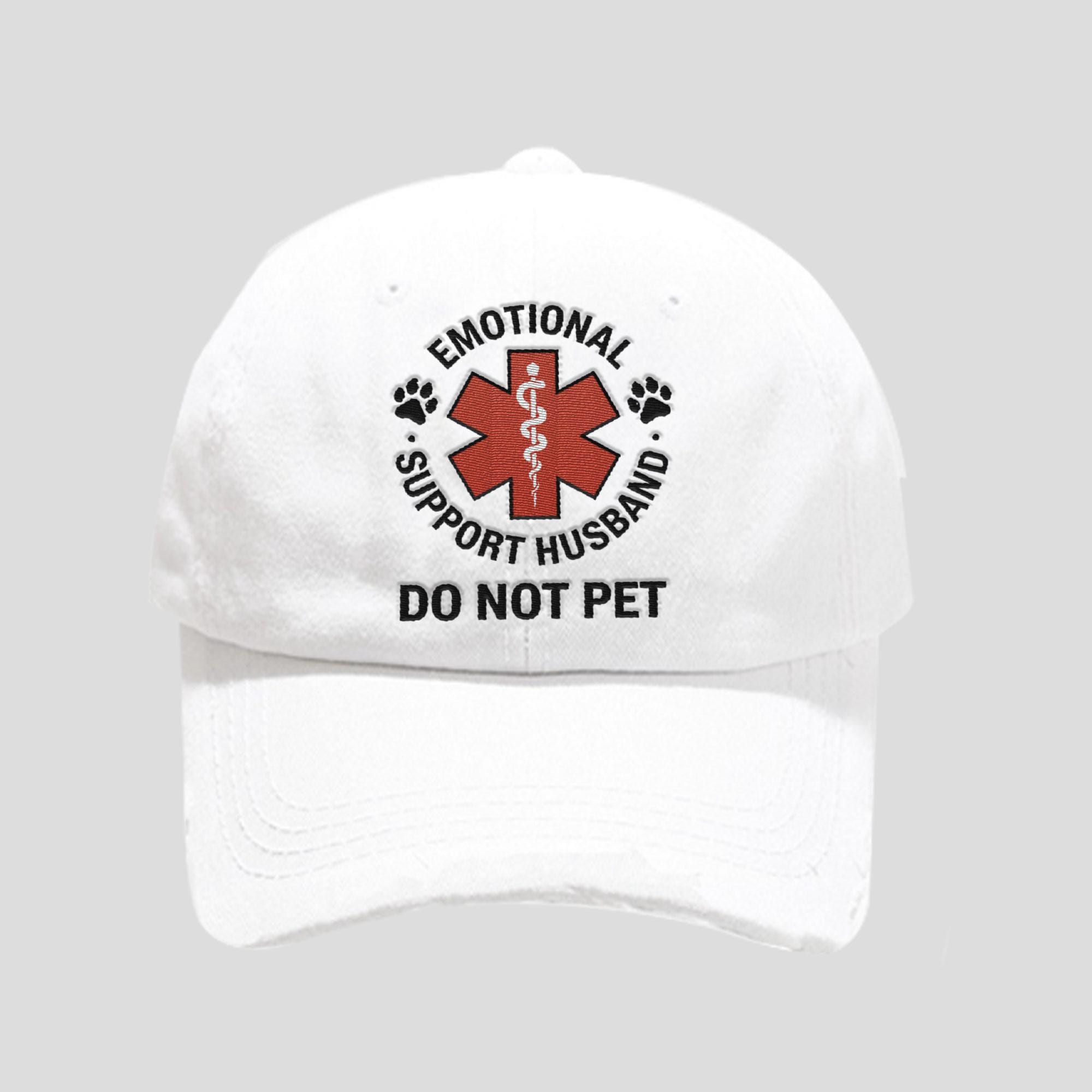 Discover Emotional Support Husband Embroidered Hat, Do Not Pet Funny Hat, Marriage Humor Hat