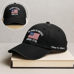 No Kings Hat, No Kings In America Hat, Patriotic Hat, Protest Hat, Political Hat, Pro Democracy, Anti Trump Hat, Democracy Embroidered Hat
