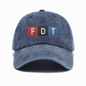 FDT Embroidered Hat, Subtle Anti Trump Cap, FDT Military Alphabet Anti Trump Hat, Embroidered Anti Trump Vintage Washed Cap, Gift for Him