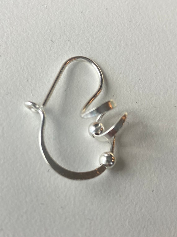 Beautiful Sterling Silver Corkscrew Drop Earrings 