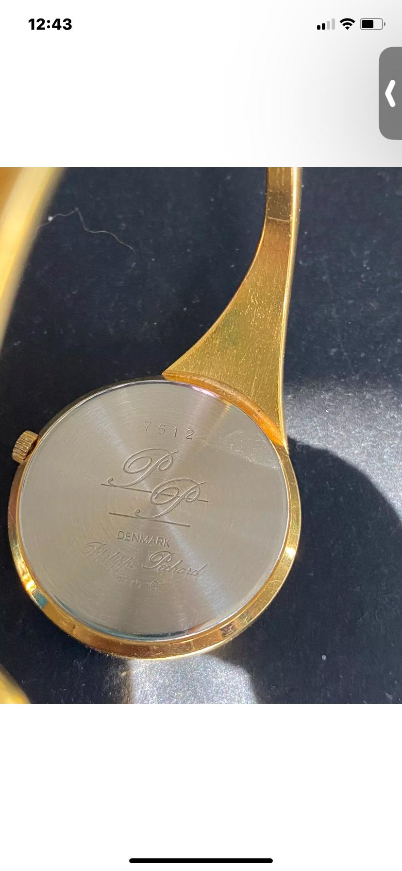 Vintage Phillipe Pechard Modernist Gold Tone Cuff Watch - Etsy display picture 3