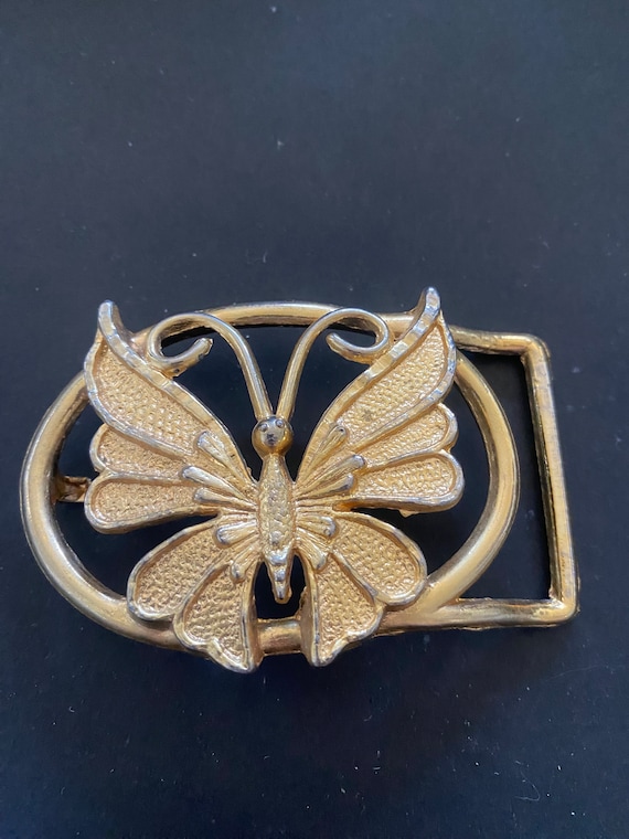 Vintage butterfly belt buckle Butterfly Belt Buckle - Cellar Leather main image 2