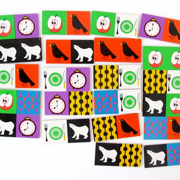 Vintage PICTURE DOMINOES by Galt Toys