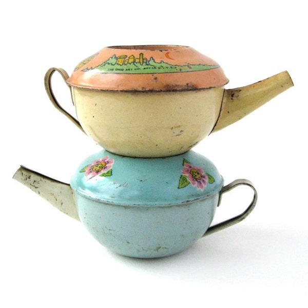Toy Teapots CINDERELLA and FLOWER FAIRY Theme - Set of 2 Teapots