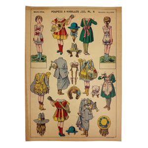Antique Doll Lithograph - Etsy
