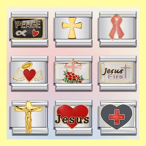 Religious belief/Jesus Italian Bracelet Charms / Italian Charms / Vintage Italian Bracelets / Custom Bracelet Charms