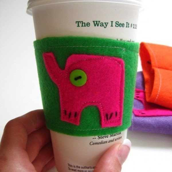 Frank and Me Original - Reusable, Recycled Coffee Cup Holder - Hand No Burner