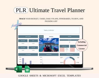 PLR - Ultimate Travel Planner Spreadsheet Template (With Resale Rights)