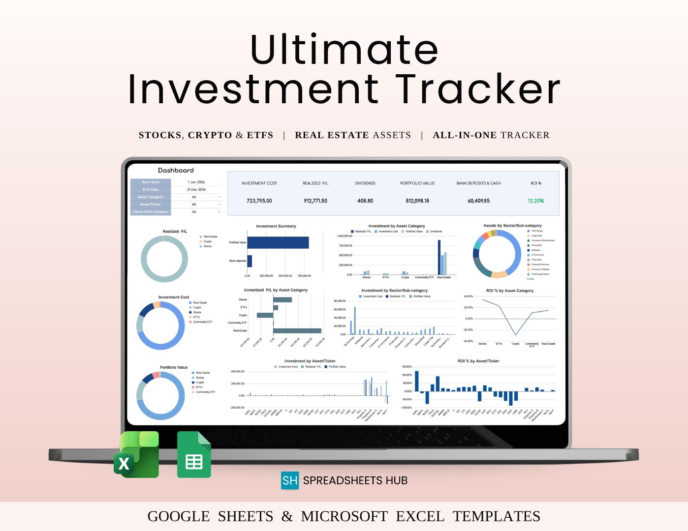 Ultimate Investment Tracker for Google Sheets & Excel