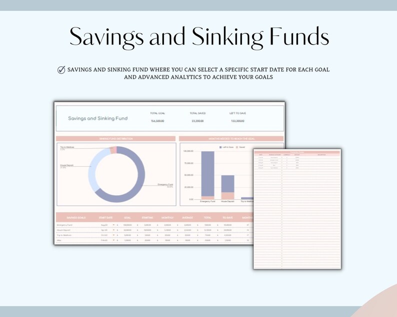 50/30/20 Annual Budget Spreadsheet Template for Excel and Google Sheets